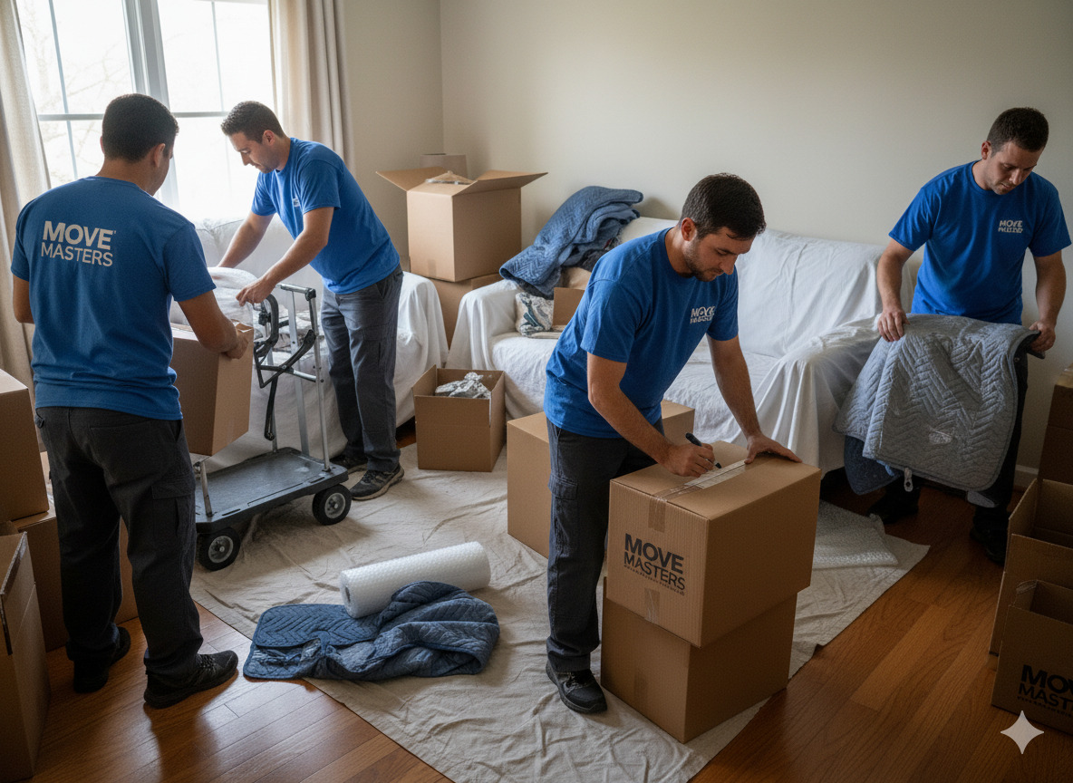 Full-service packing in a room